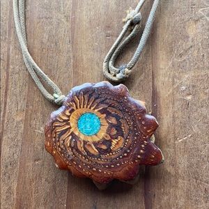 Necklace third eye pine cone